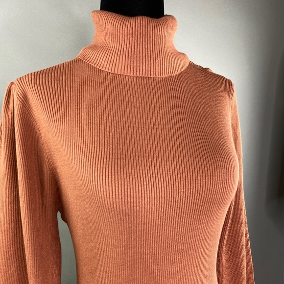 Balloon Sleeve Turtleneck Sweater - Picture 3 of 3